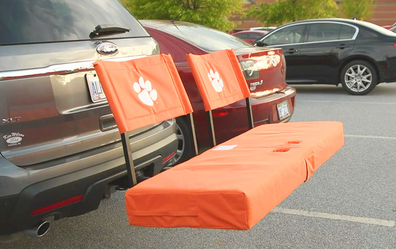 Rivalry  Folding Tailgate Hitch Seat and Cargo Carrier - TheSuperBOO!