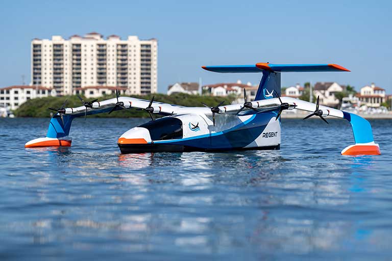 The Seaglider is an electric water plane, hydrofoil boat combo ...